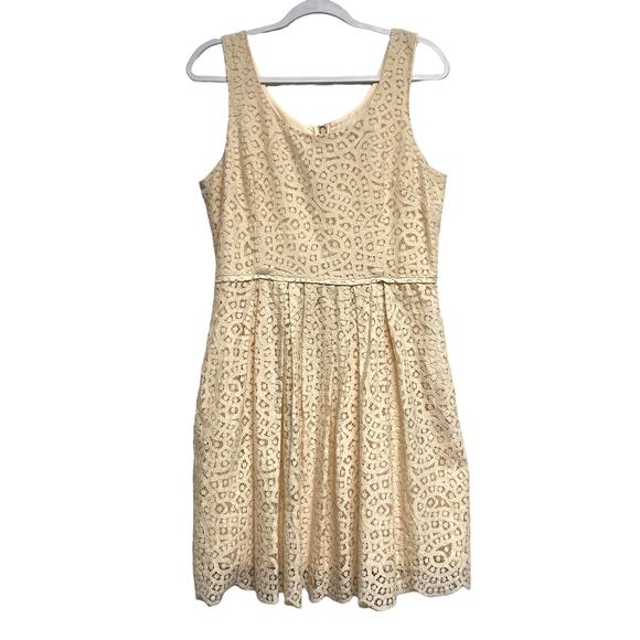 J.Crew Womens Size 12 Blush Swirling Lace Dress - Picture 1 of 4